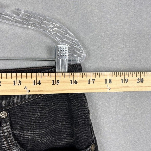 One Teaspoon Denim Skirt Size 30 Black 2020 Mini Distressed Raw Hem - Picture 7 of 12